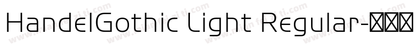 HandelGothic Light Regular字体转换